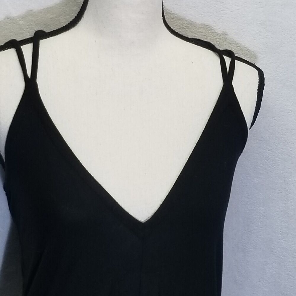 Chaser Small Dress Maxi Black Jersey Knit Comfy Classic Whimsigoth Basic Witchy - Picture 4 of 10